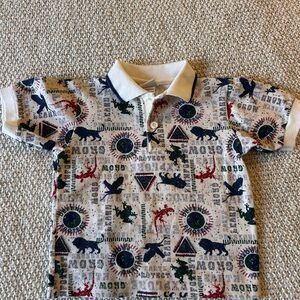 Vintage 90s OshKosh B'gosh Made in USA Rainforest Nature Polo Shirt 3T Toddler